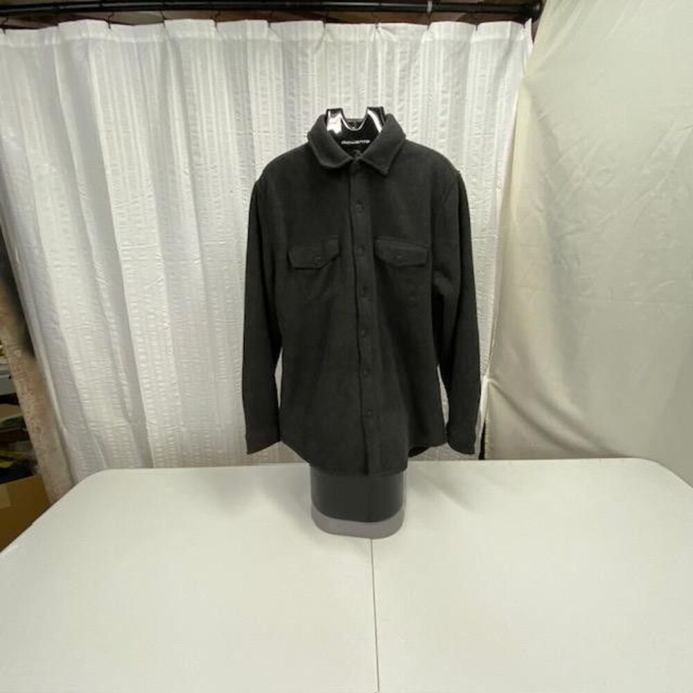Freedom Foundry Mens Large Sherpa Lined Fleece Shirt Jacket Gray Shacket NWOT
